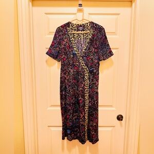 Ladies Anthropologie MAEVE midi dress leopard floral 16 BNWT BRAND NEW